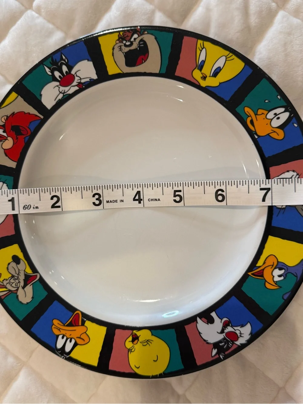 Vintage 90s Looney Tunes Sakura Character Plates Set of 2 Salad Dessert 1994